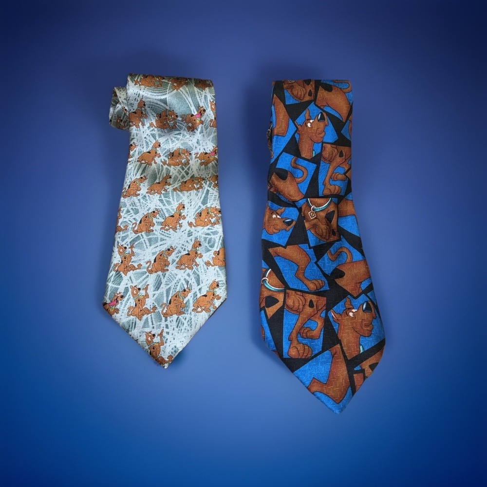 Scooby-Doo Ties, Lot Of 2.  Cartoon Network 2001. VINTAGE!!